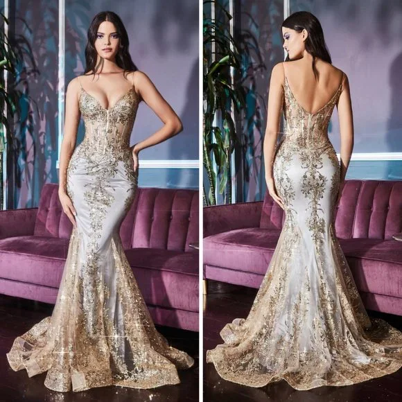 open lace back dress J908 main image 1